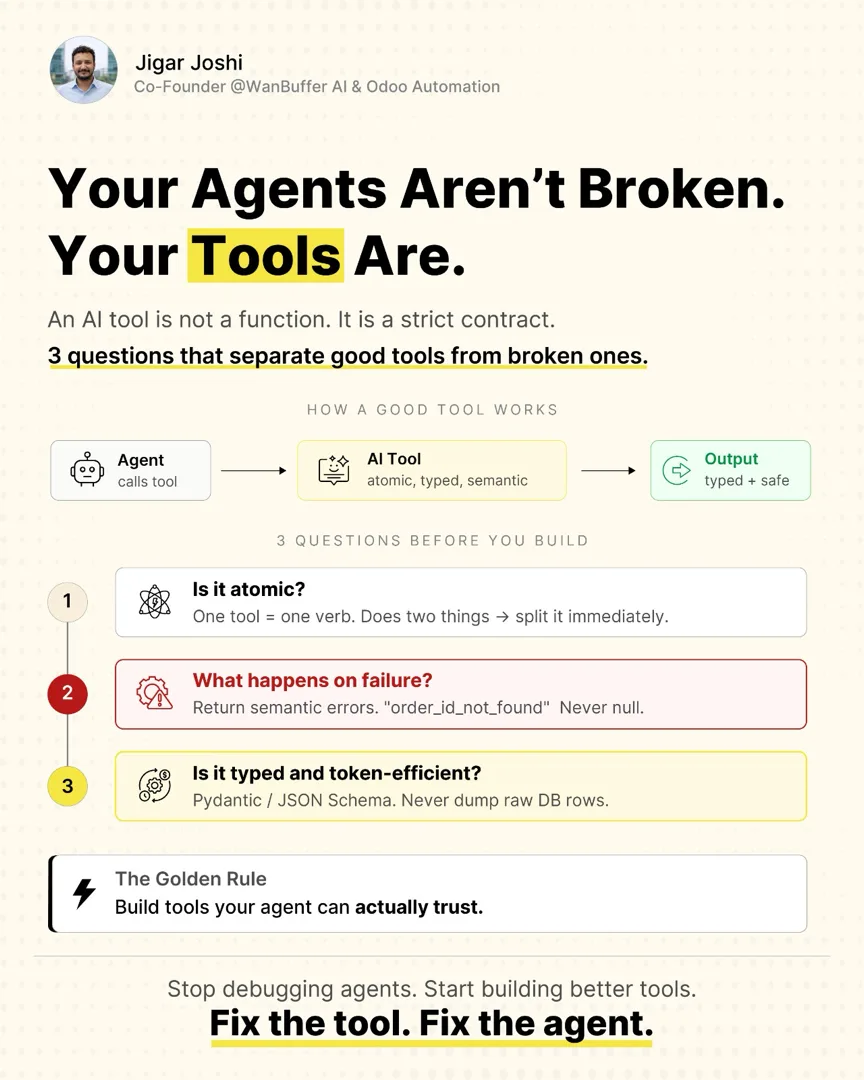 Your agents aren't broken. Your tools are. — visual note cover