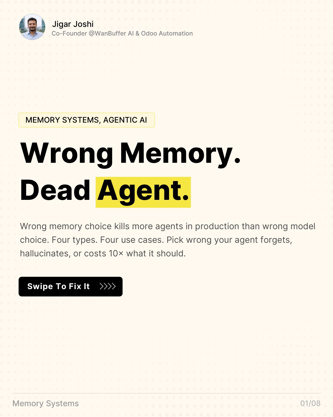 Wrong memory. Dead agent. — carousel cover